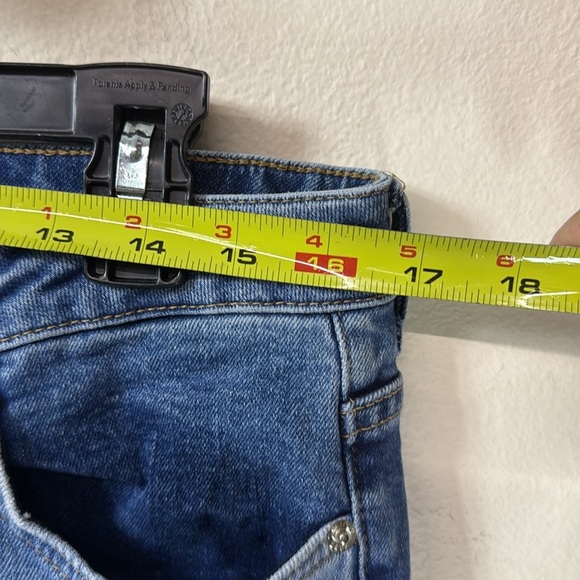 (E1) Free People High-rise flared jeans, women's size 31, with destroyed details - Picture 5 of 12